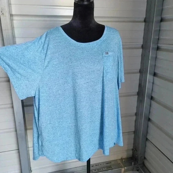 $55 Calvin Klein Performance Shirt Blue White Stretch Short Sleeve Plus Size 3X - Picture 4 of 11